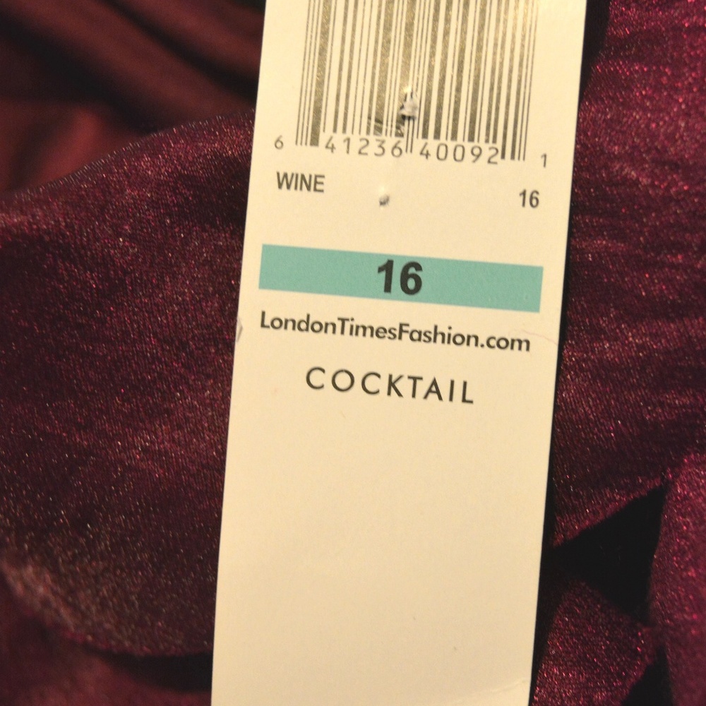 🎁NWT LONDON TIMES SHIMMERY TIERED COCKTAIL DRESS - Picture 8 of 8